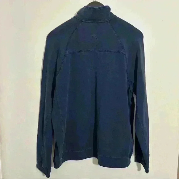 Tommy Bahama 1/4 Half Zip Pullover Sweater Men's Relax Navy Blue Size S - Picture 2 of 8